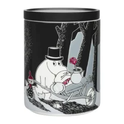 Moomin Arabia Krukke - Mumi flytter 1,2 liter - Vitroporcelæn - Sort/grå