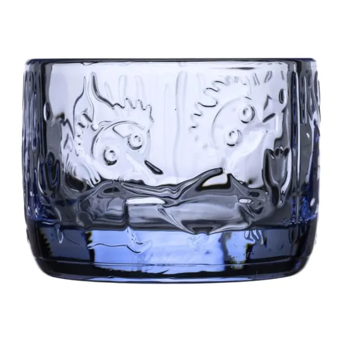 Moomin Arabia Mystisk skov Fyrfadsstage H 5,5 x B 14 cm - Glas - Aqua