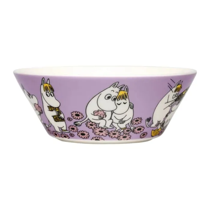 Moomin Arabia Skål - Kærester Ø 15 cm - Vitroporcelæn - Lyserød