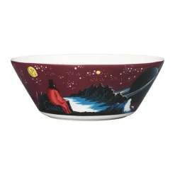 Moomin Arabia Skål - Troldkarlen Ø 15 cm - Vitroporcelæn - Rød