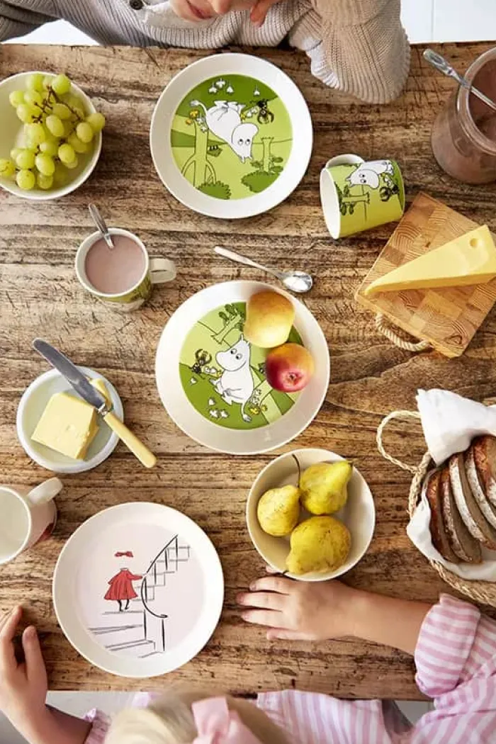 Moomin Arabia Tallerken - Mumitrold Ø 19 cm - Vitroporcelæn - Græsgrøn