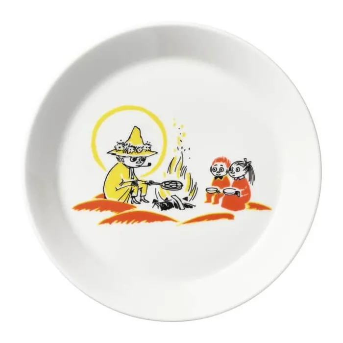 Moomin Arabia Tallerken - Mumrikken Ø 19 cm - Porcelæn - Hvid