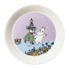 Moomin Arabia Venner for evigt Tallerken Ø 19 cm - Vitroporcelæn