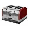 Morphy Richards Venture Brødrister 4 skiver - Flere risteindstillinger - Rød