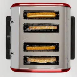 Morphy Richards Venture Brødrister 4 skiver - Flere risteindstillinger - Rød