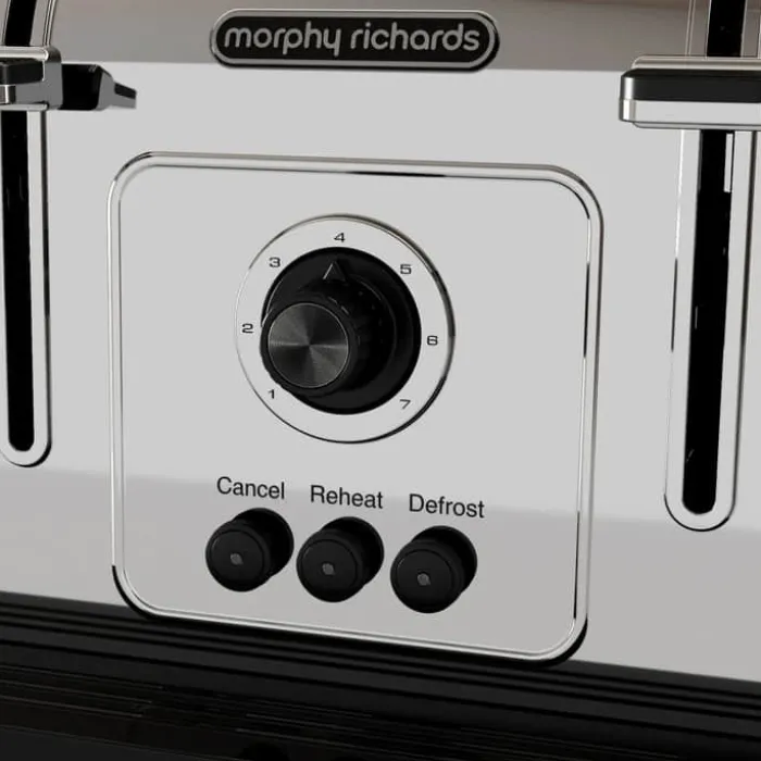 Morphy Richards Venture Brødrister 4 skiver - Flere risteindstillinger - Rød
