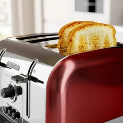 Morphy Richards Venture Brødrister 4 skiver - Flere risteindstillinger - Rød