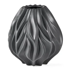 Morsø Flame Vase H 19 cm - Porcelæn - Sort