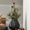 Morsø Flame Vase H 23 cm - Porcelæn - Sort