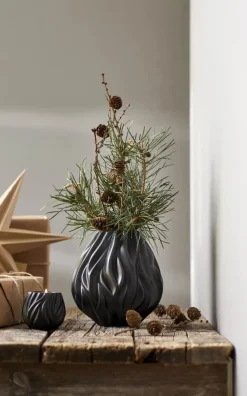 Morsø Flame Vase H 23 cm - Porcelæn - Sort