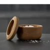 Morsø Kit Saltkar m. låg Ø 10 cm - Certificeret egetræ - Sort