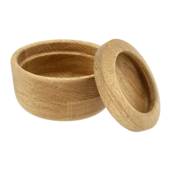 Morsø Kit Saltkar m. låg Ø 10 cm - Certificeret egetræ - Sort