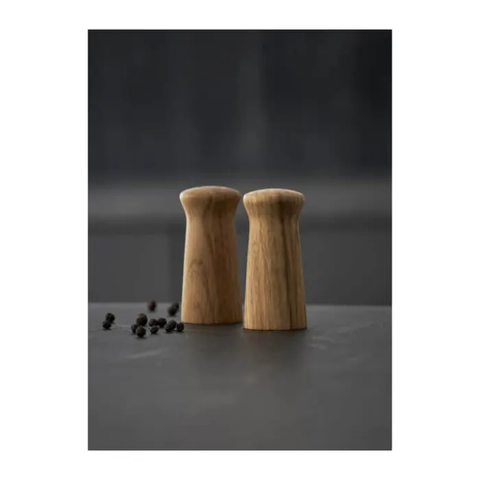 Morsø Kit Strøsæt - 2 dele Ø 7 cm - Certificeret egetræ - Sort