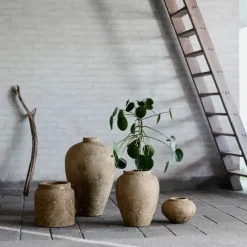 Muubs Luna Krukke Ø 33 x H 38 cm - Terrakotta - Beige