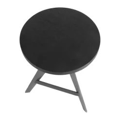 Muubs Quill Taburet Ø 40 x H 45 cm - Jern/mango træ - Sort