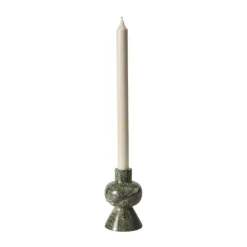 Muubs Vita Lysestage H 12 cm - Marmor - Grøn
