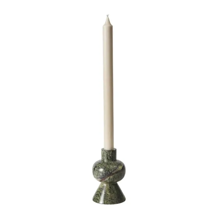 Muubs Vita Lysestage H 12 cm - Marmor - Grøn
