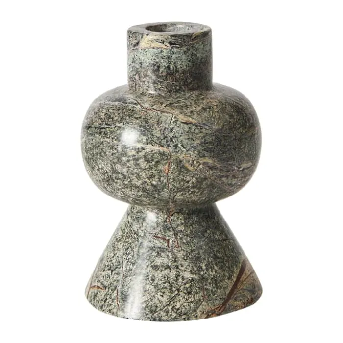 Muubs Vita Lysestage H 12 cm - Marmor - Grøn