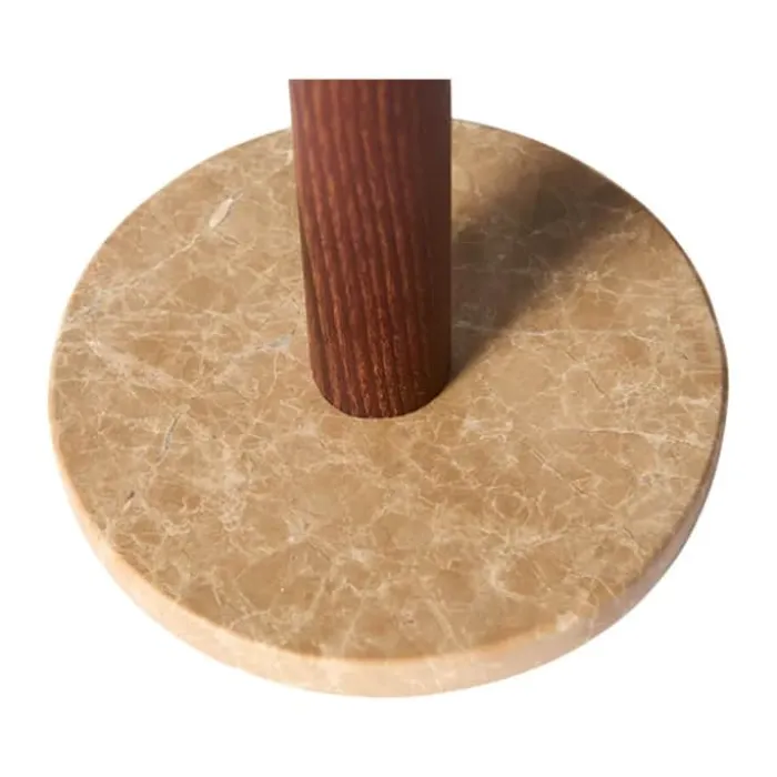 Muubs Yami Køkkenrulleholder H 31 cm - Asketræ/marmor - Brun