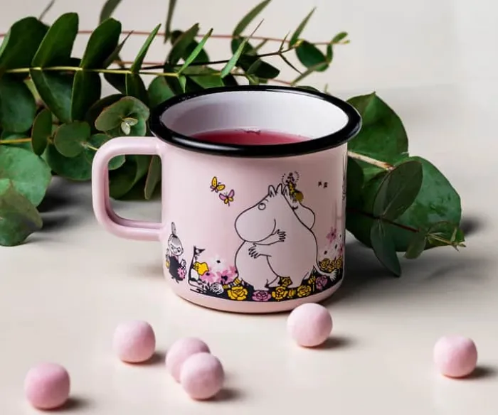 Muurla Moomin Krus - Hug 37 cl - Emaljeret stål - Lyserød