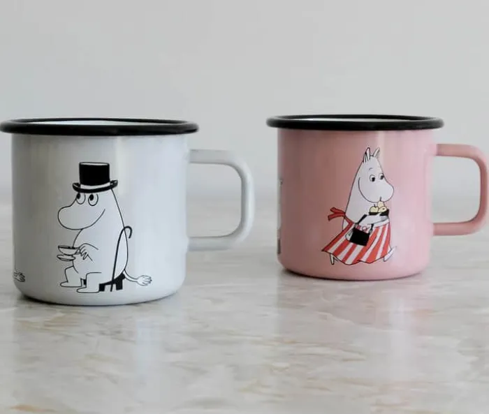 Muurla Moomin Krus - Moominmamma Retro 37 cl - Emaljeret stål - Lyserød
