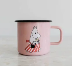 Muurla Moomin Krus - Moominmamma Retro 37 cl - Emaljeret stål - Lyserød
