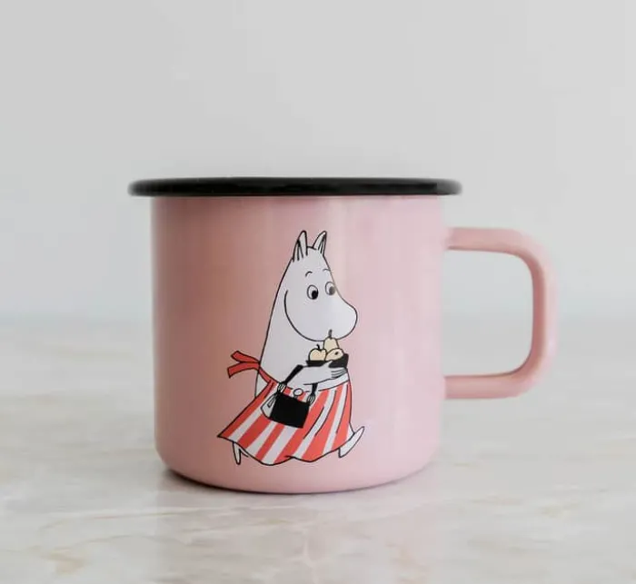 Muurla Moomin Krus - Moominmamma Retro 37 cl - Emaljeret stål - Lyserød