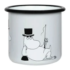 Muurla Moomin Krus - Moominpappa Retro 37 cl - Emaljeret stål - Grå