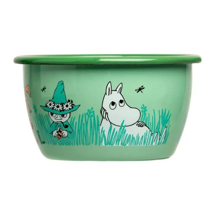 Muurla Moomin Skål - Boys Ø 11,5 cm - Emaljeret Stål - Grøn