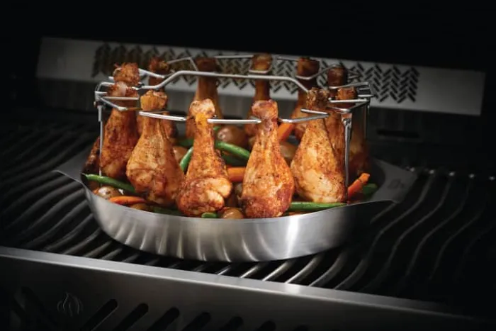 Napoleon Grill Rack til kyllingelår B 30 x L 32,3 cm - Rustfrit stål - Sølvfarvet