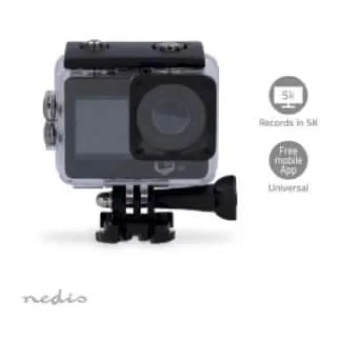 Nedis Dual Screen Action Kamera 5K - 16 MP billedopløsning - 128 GB