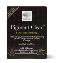 New Nordic Pigment Clear Kosttilskud 60 tabletter - Bidrager til normal hudpigmentering