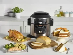 Ninja ONE-Lid Multicooker 14-i-1 7,5 liter - 1760 watt - Inkl. tilbehør - Stål/sort