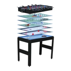 NORDIC GAMES 12-I-1 multi Spillebord H 90 x B 124 x L 59 cm - Mdf/Metal/Kunstof - Sort