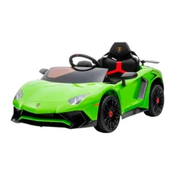 NORDIC PLAY Speed Elektrisk Bil -Lamborghini Aventador SV Egnet til børn fra 3 år - 12V Batteri - Grøn