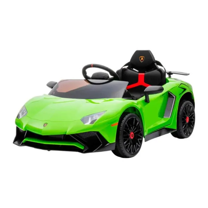 NORDIC PLAY Speed Elektrisk Bil -Lamborghini Aventador SV Egnet til børn fra 3 år - 12V Batteri - Grøn