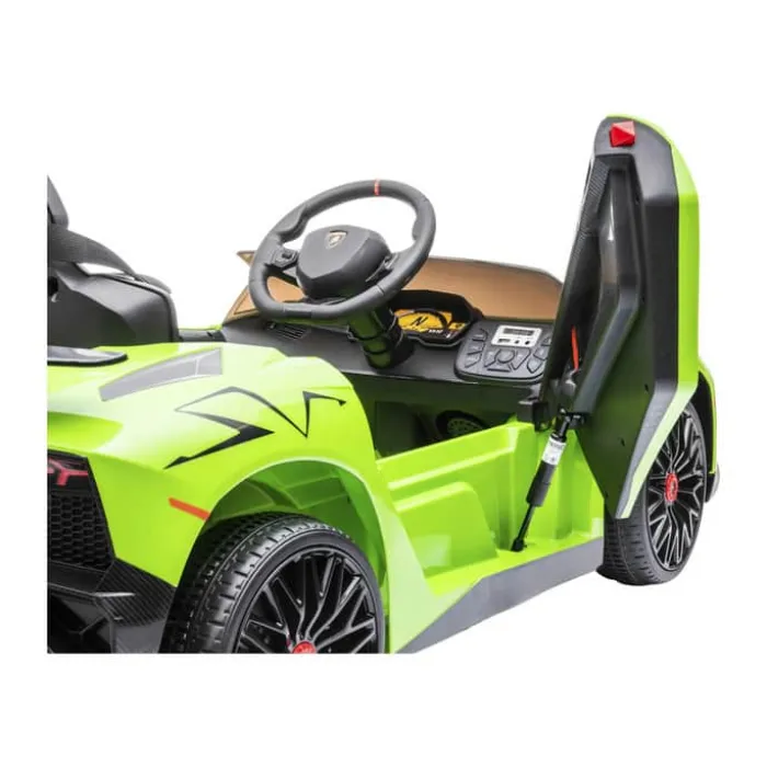 NORDIC PLAY Speed Elektrisk Bil -Lamborghini Aventador SV Egnet til børn fra 3 år - 12V Batteri - Grøn