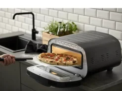 Nordic Sense Elektrisk Pizzaovn H 28,9 x B 48,6 x L 46,1 cm - Aluminium - Sort