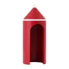Normann Copenhagen Tivoli Tale Figurines Skilderhus H 22,5 x Ø 9 cm - Malet eg - Lollipop Rød