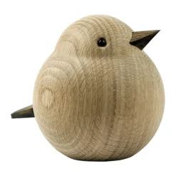 Novoform Figur - Spurvefar H 10 cm - Egetræ