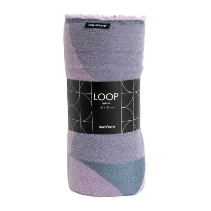 Novoform Loop Plaid B 130 x L 180 cm - 62% viskose/38% akryl - Orchid haze