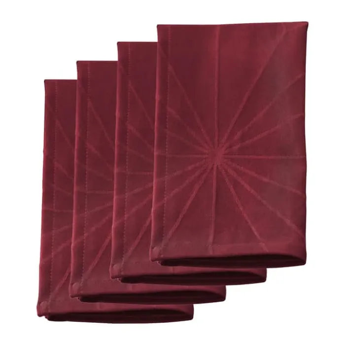 Novoform Stars Stofserviet - 4 stk. B 45 x L 45 cm - 60% bomuld/40% polyester - Advent red