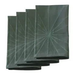 Novoform Stars Stofserviet - 4 stk. B 45 x L 45 cm - 60% bomuld/40% polyester - Spruce green