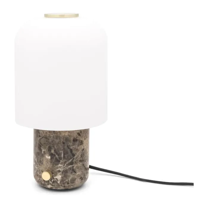 Novoform Tokyo Bordlampe Ø 16 x H 30 cm - Marmor/stål - Brun