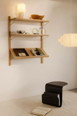 Novoform Tokyo Bordlampe Ø 16 x H 30 cm - Travertin/stål - Beige
