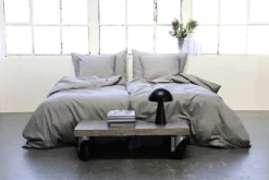omhu Micro Tern Sengetøj B 140 x L 220 cm - Økologisk satinvævet bomuld - Grå