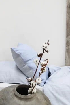 omhu Mini Strib Sengetøj B 140 x L 220 cm - Økologisk bomuld - Blå
