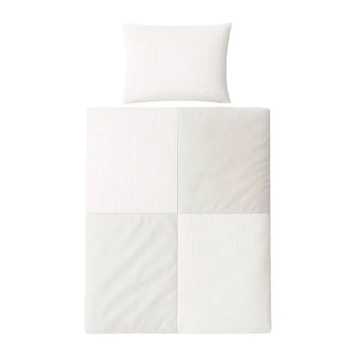 omhu Patchwork Sengetøj B 140 x L 200 cm - Økologisk bomuld - Sand