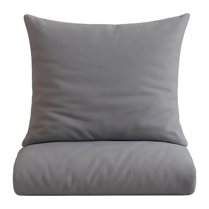 omhu Percale Sengetøj B 140 x L 200 cm - Økologisk bomuld - Lys grå