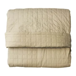 omhu Sengetæppe B 260 x L 260 cm - Økologisk bomuld/percale vævning - Mud